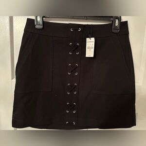 Lace up mini skirt